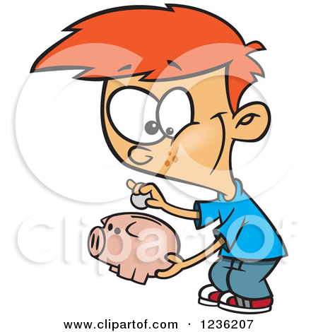 450x470 Girl With Empty Piggy Bank Clipart