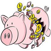 170x170 Broken Piggy Bank Clip Art