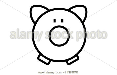 450x290 Symbol Save Money Pig Icon, Vector Illustration Image Stock Vector