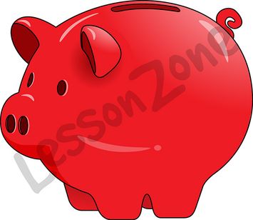 355x308 Red Clipart Piggy Bank