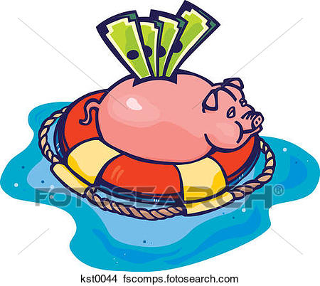 450x402 Drawings Of A Piggy Bank In A Floatation Device Kst0044