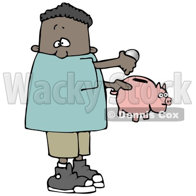 400x400 Illustration Ofnfricanmerican Boy Inserting Change Into