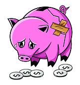 161x170 Broken Piggy Bank Clip Art