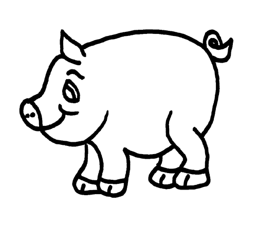 500x440 Pig Clipart Pig Outline