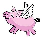 170x149 Flying Pigs Clip Art