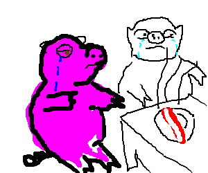 300x250 Pigs Eating Bacon