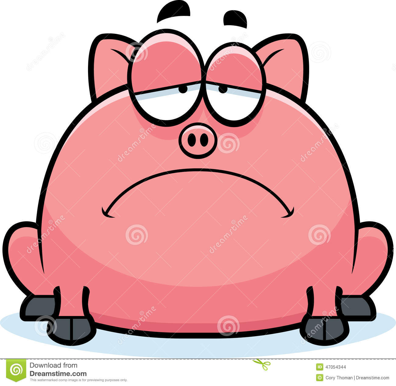 1300x1268 Sad Clipart Pig