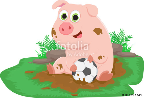 500x340 Cartoon Pig Play In Mud Stock Image And Royalty Free Vector