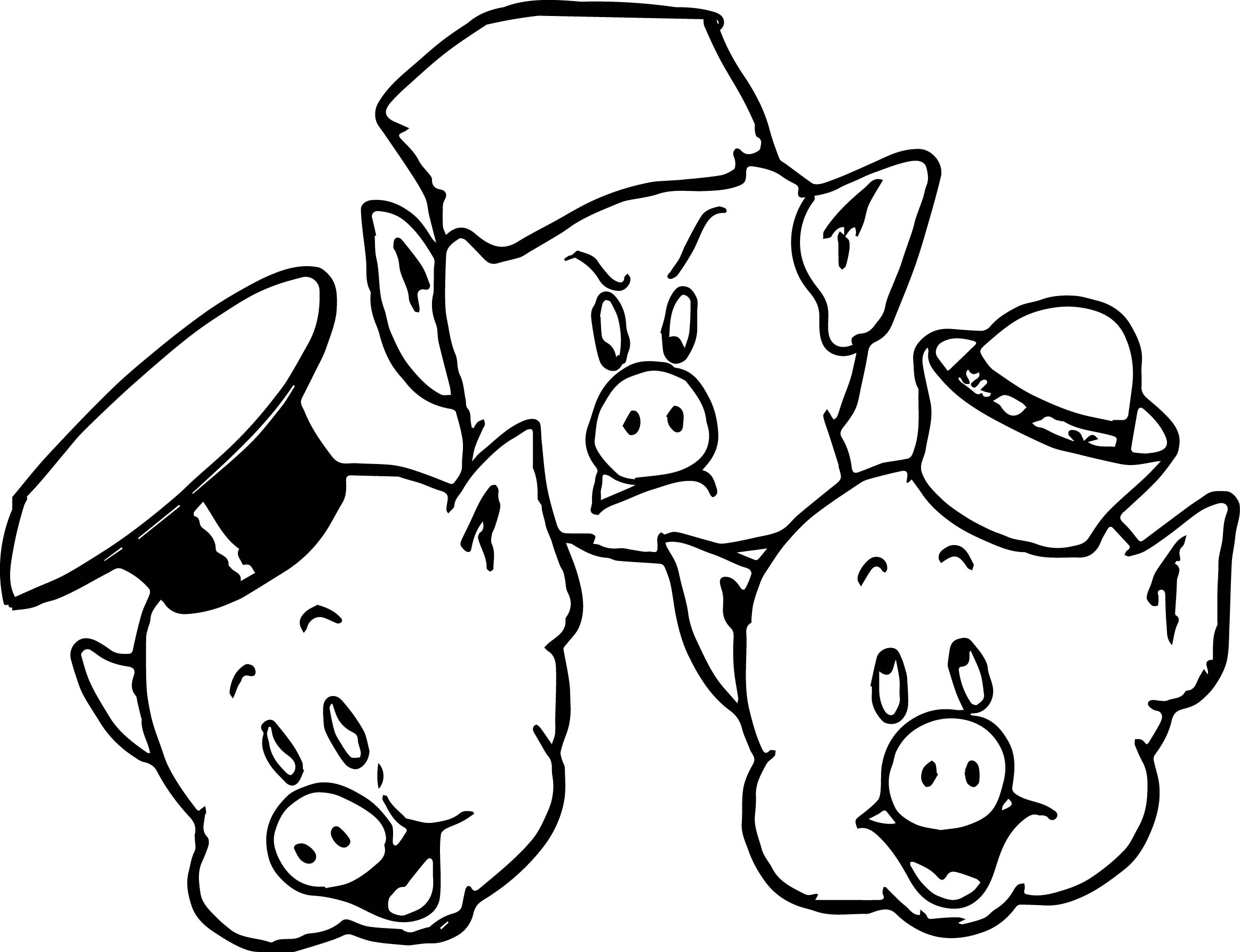 2325x1785 Cute Pig Coloring Pages Page Image Clipart Images