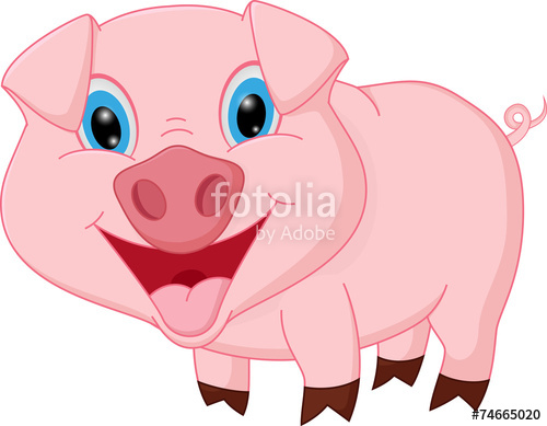 500x389 Cute Pig Cartoon Play With Mud Stock Image And Royalty Free