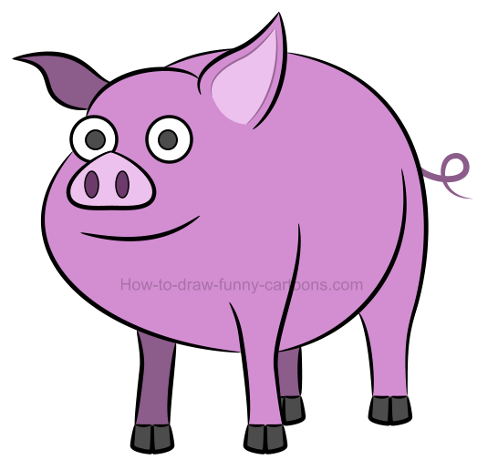 546x516 To Draw An Illustration Of A Pig