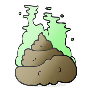 300x300 Freehand Drawn Black And White Cartoon Steaming Pile Of Poop