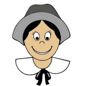 300x300 Clipart Graphic Of A Pilgrim Girl