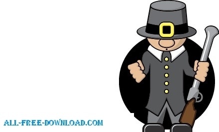 438x264 Pilgrim Vector Free Vector Download (5 Free Vector) For Commercial