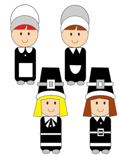 381x500 Li'L Pilgrims Clipart
