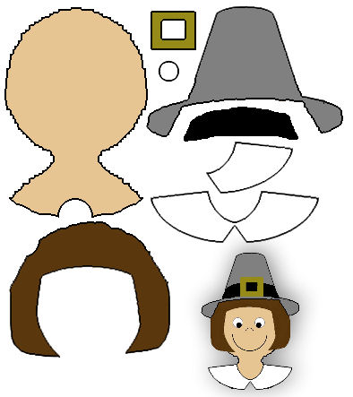 394x443 Pilgrim Clipart Puritan