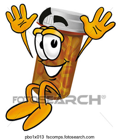 405x470 Clipart Of Pill Bottle Jumping Pbo1x013
