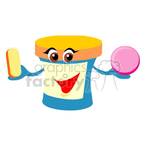 300x300 Royalty Free Cartoon Pill Bottle 149610 Vector Clip Art Image