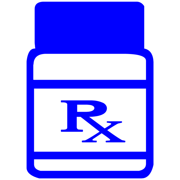 600x600 Rx Prescription Bottle Clipart Image