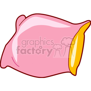 300x300 Royalty Free Pink Pillow 146672 Vector Clip Art Image