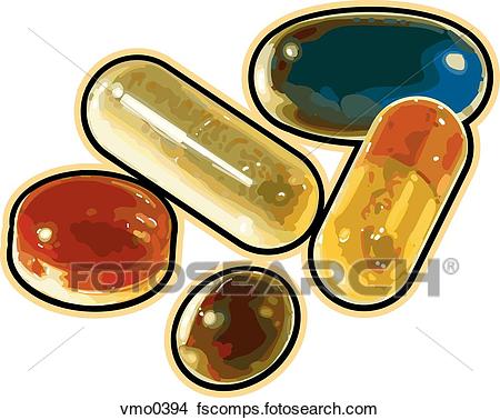 450x378 Drawings Of Illustration Of An Assortment Of Pills Vmo0394