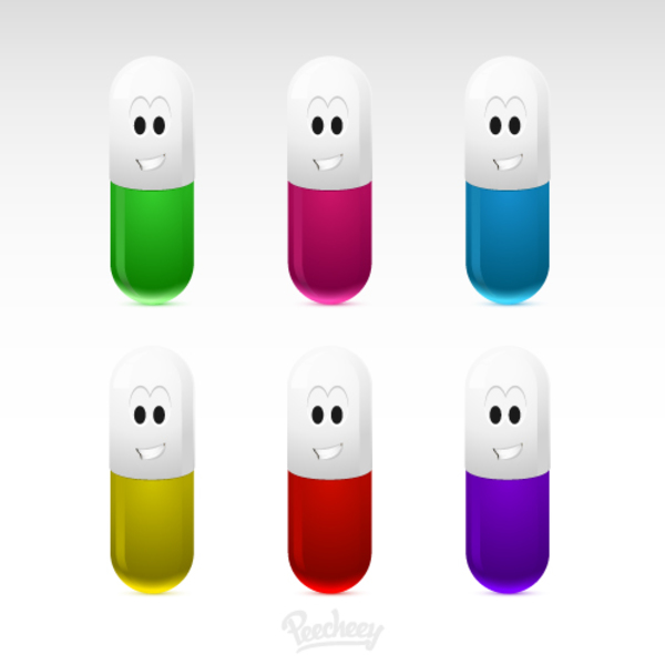 600x600 Happy Pills Free Vector 123freevectors