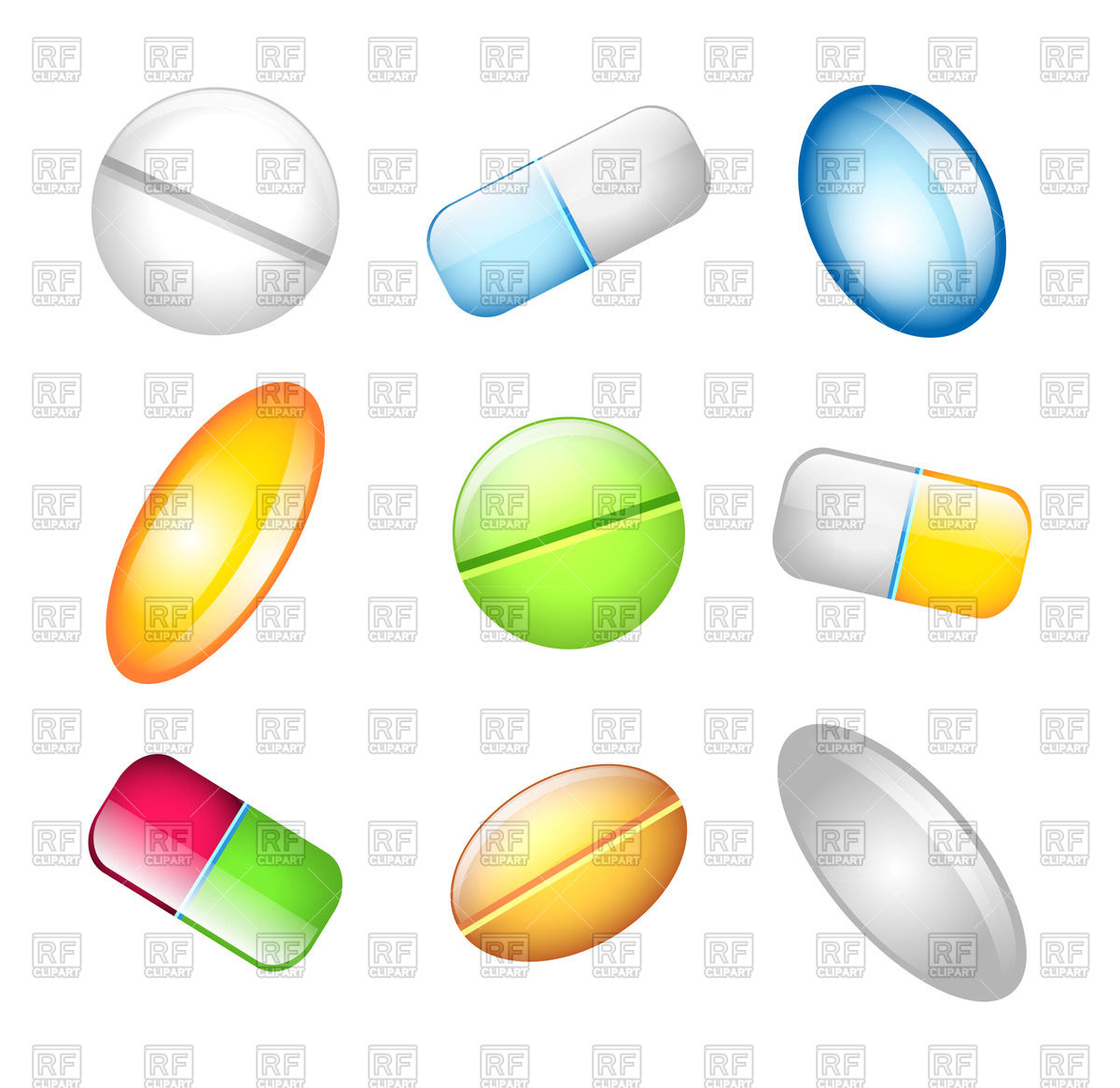 1200x1166 Set Of Tablets And Pills Royalty Free Vector Clip Art Image