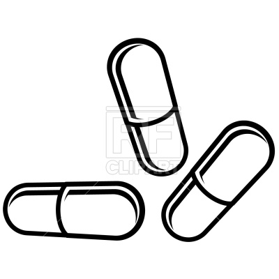 400x400 Symbolic Capsules (Pills) Royalty Free Vector Clip Art Image