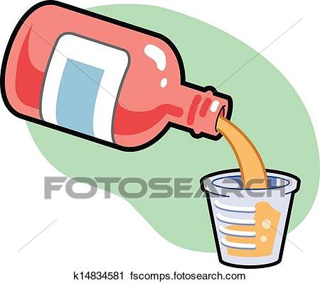450x399 Clip Art Of Liquid Prescription Medication K5498456