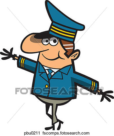 394x470 Clipart Of A Pilot In Uniform Pbu0211