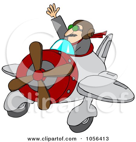 450x470 Royalty Free Vector Clip Art Illustration Of A Pilot Flying A Jet