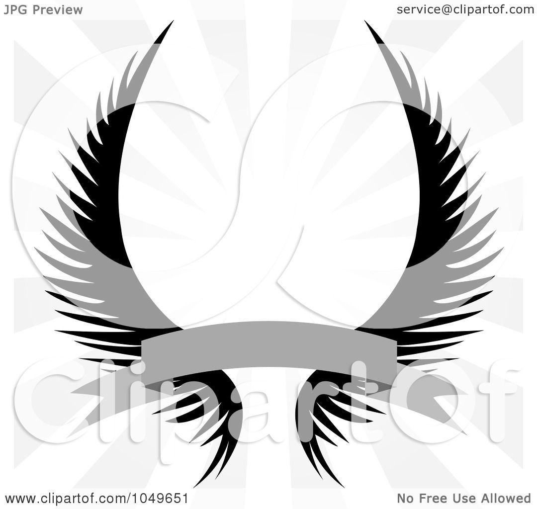 1080x1024 Royalty Free (Rf) Clip Art Illustration Of Gothic Angel Wings