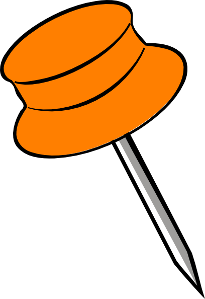 408x594 Pin Orange Clip Art
