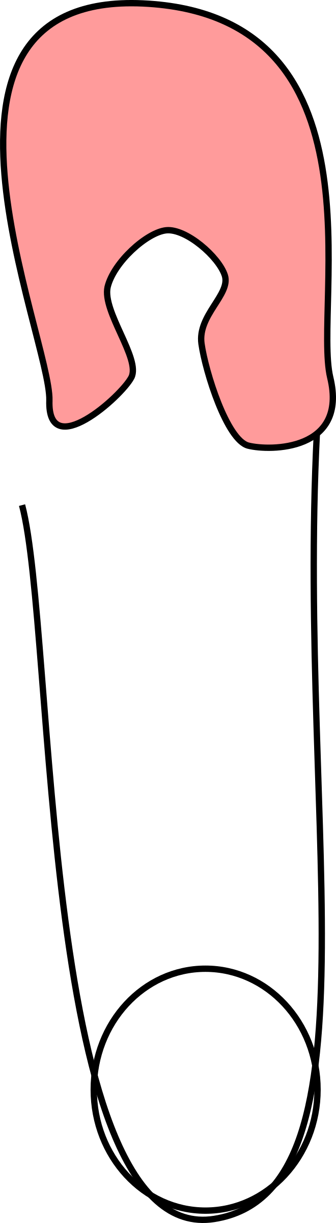 660x2400 Pink Clipart Safety Pin