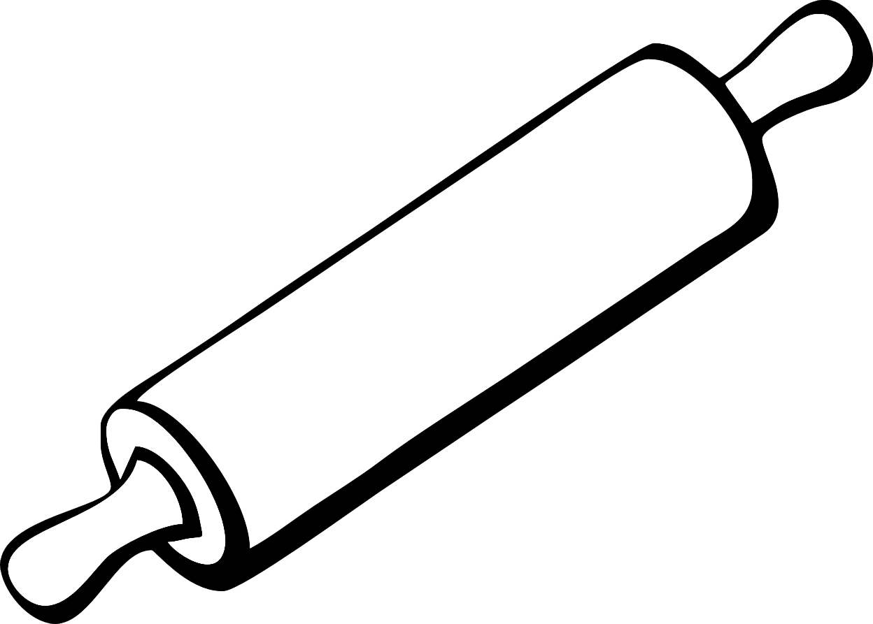 1248x893 Rolling Pin Black And White Clipart