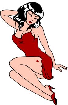 223x340 Pin Up Clipart 50s Woman