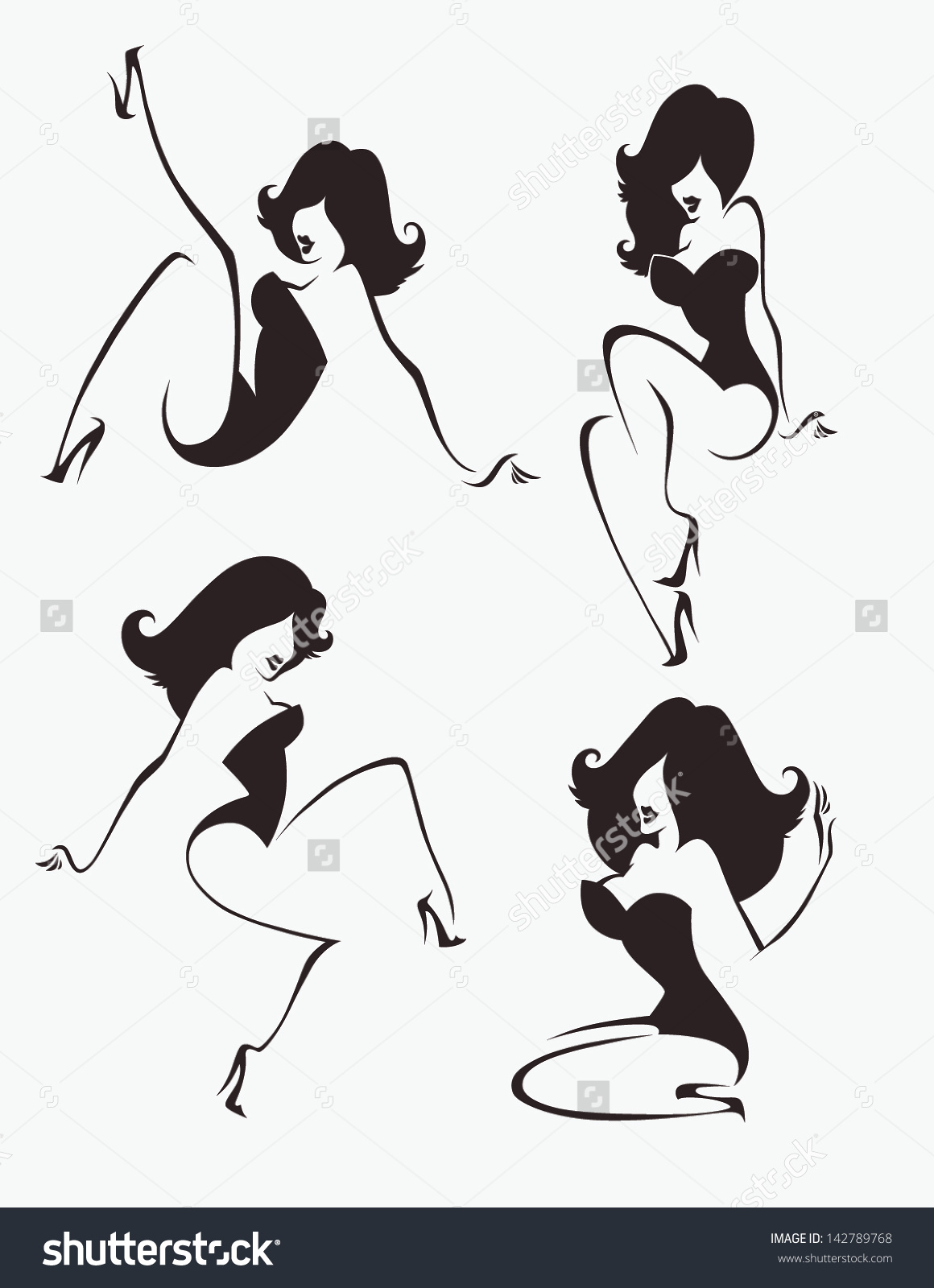 1160x1600 Pin Up Girls Clipart