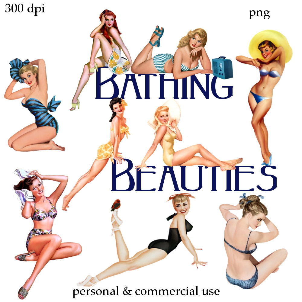 1000x1000 Retro Clipart Pin Up