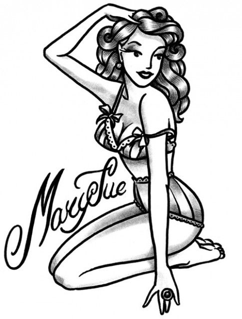 485x640 Drawn Pin Up Traditional