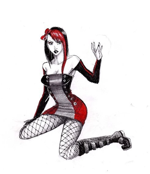 491x572 Gothic Pin Up Girl By Nolawforthedamned