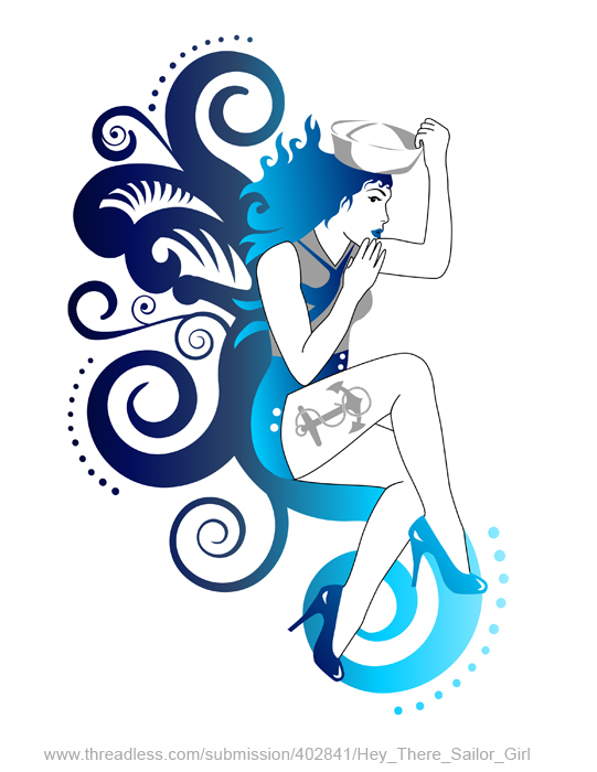 541x700 Navy Pin Up Girl Drawings