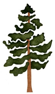 236x400 Pine Tree Silhouette Clip Art Cliparts Accent Wall Mural 2