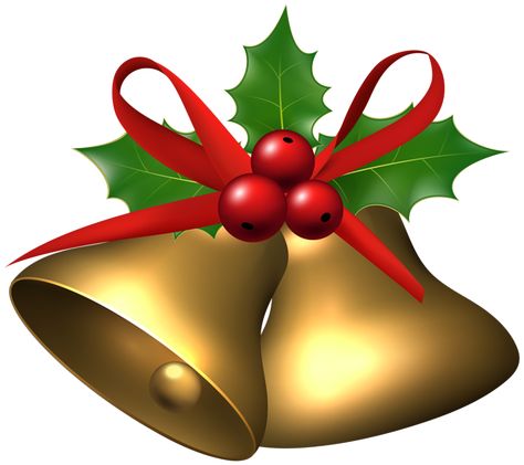 474x421 Large Christmas Bells With Holly Png Clip Art Image Christmas
