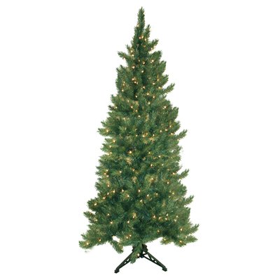 400x400 Slim 6.5' Green Pine Artificial Christmas Tree 762 Tips