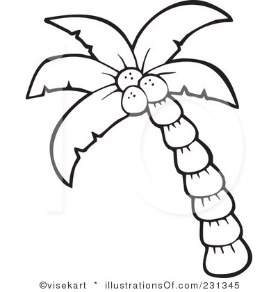 400x420 Black And White Palm Tree Clipart