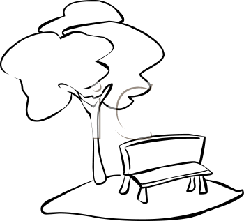 350x317 Under The Tree Clipart Black And White