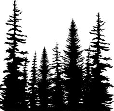 236x230 Pine Tree Silhouette Clipart