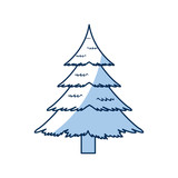 160x160 Christmas Pine Tree Decoration Celebration, Outline Image Vector