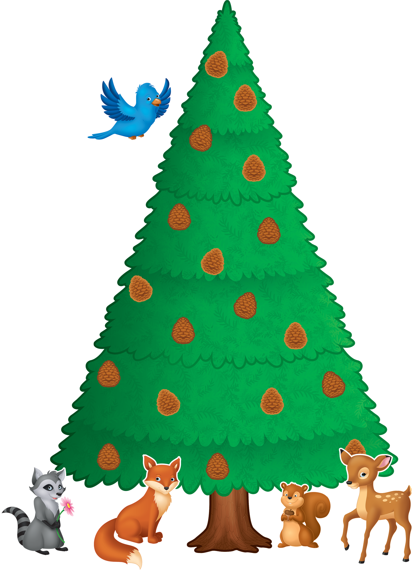 1447x2000 Woodland Pine Tree Bulletin Board Display Set