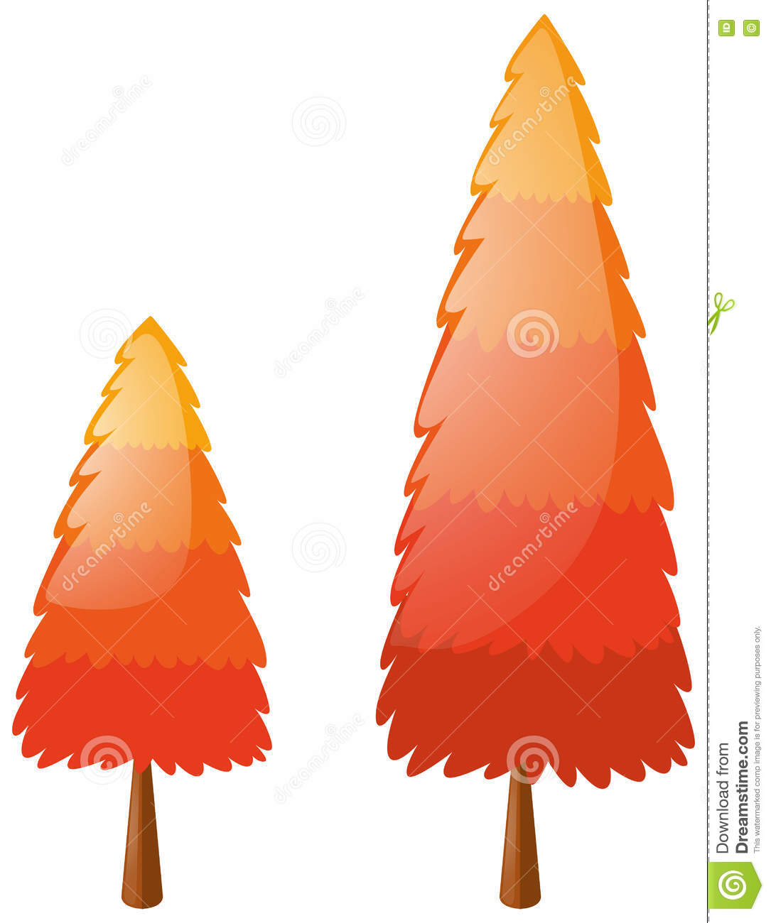 1085x1300 Orange Pine Tree Clipart